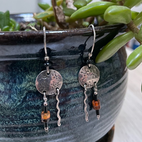 Southwestern Style Pamela Worthington Silver Earrings - Picture 2 of 6